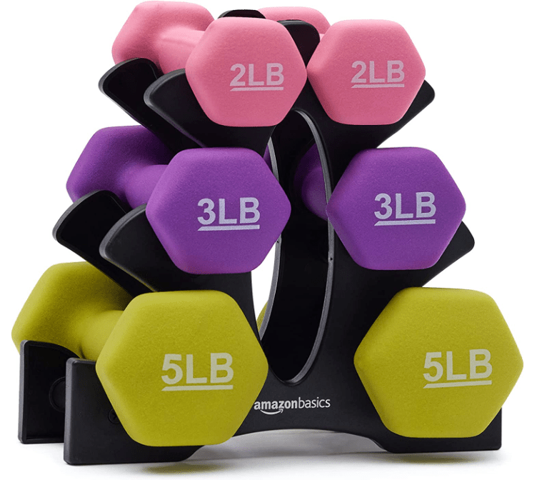 set of 2lb-5lb weights - at-home workout equipment for women