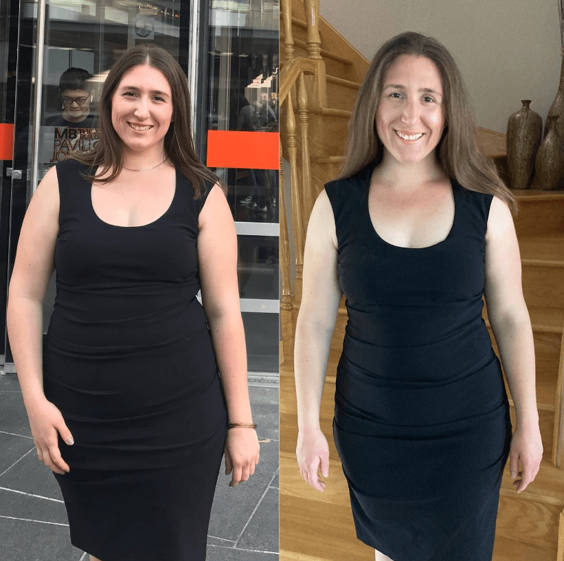 Weight loss transformation after one year